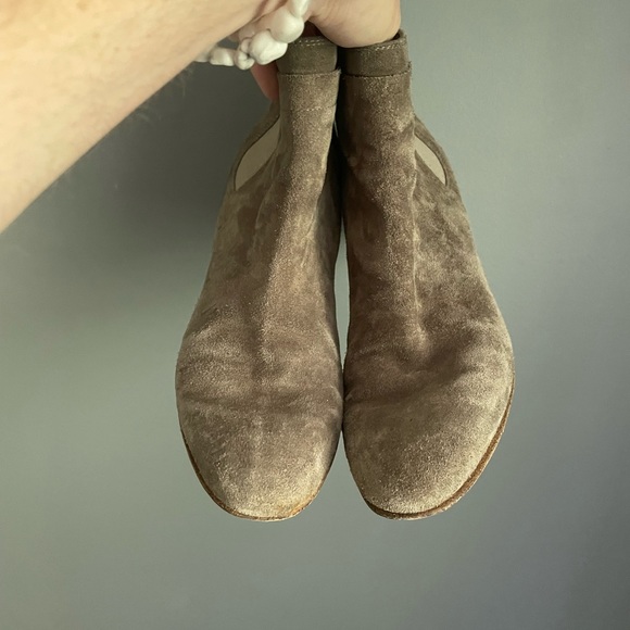 VINCE Hallie Grey Suede Ankle Boots Womens Size 8 - Picture 3 of 5